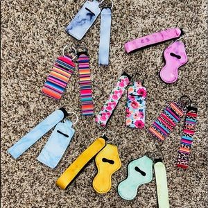 Chapstick and key fob wristlets